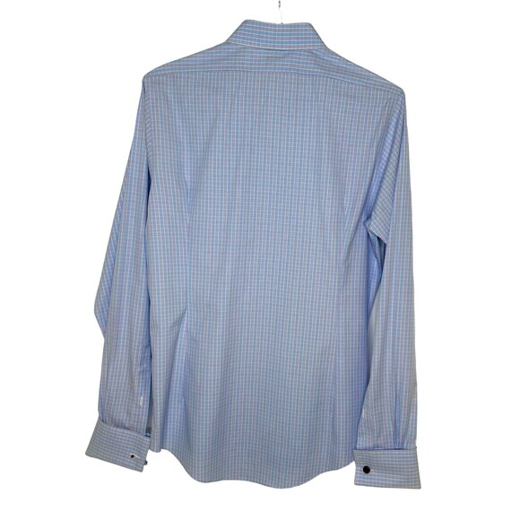 BROOKS BROTHERS Men's Dress Shirt Blue 15.5 36 Check Non-Iron French Cuff - Picture 5 of 7
